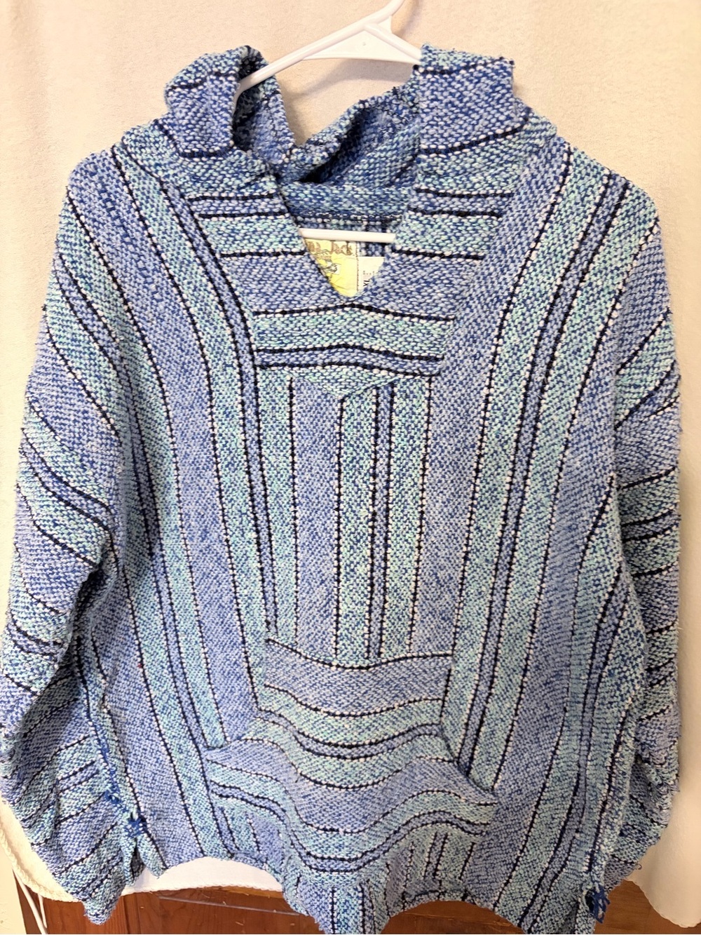 Iguana Jack Woven Baja Poncho Hoodie